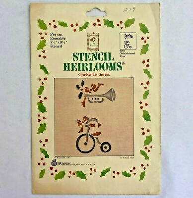 #ad 1983 Christmas Series Stencil Heirlooms Old fashioned Toys 9004 New 5.5quot;x8.5quot; $5.49