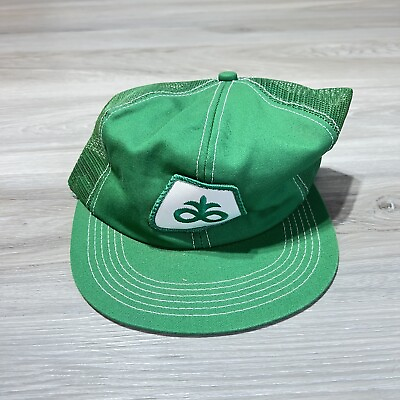 #ad Vintage Farmer Trucker Hat Cap Snapback Mesh Back Green Seed Seeding 90s $24.95