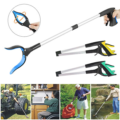 #ad 32 Inch Extra Long Grabber Reacher with Rotating Jaw Mobility Aid Reaching Tool $30.98