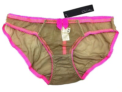 #ad Claudette Dessous Mesh Bikini Panty Briefs Lingerie Panties Alter Ego Elsa Pink $10.99