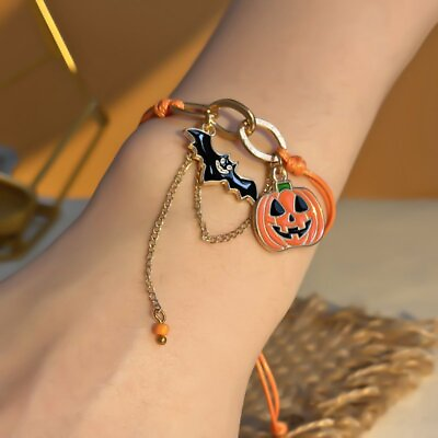 #ad Cute Halloween Punk Pumpkin Ghost Bracelet Bangle Women Men Party Jewelry Gift $1.49