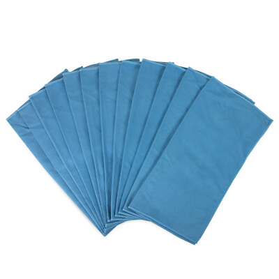 #ad 12 Pack of Glass Cleaning Microfiber Cloths 16 x 16 Blue Suede All Purpose Cloth $18.99