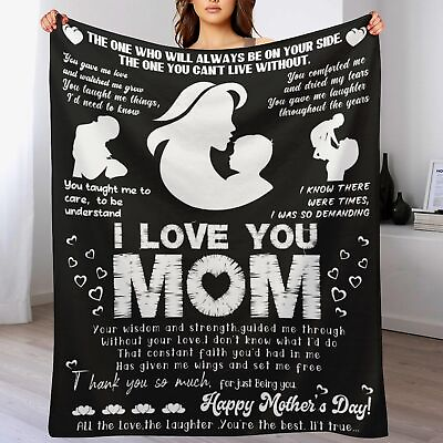 #ad PISANROU Gifts for Mom Birthday Gifts Soft Flannel Fleece Blanket Daughter So... $16.72