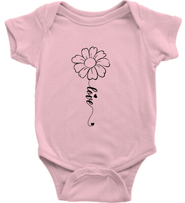 #ad Baby Bodysuit One Piece Newborn Daisy cute Daisy Love Floral Flower Wildflower $13.34