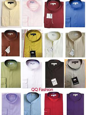 #ad Mens#x27; mandarin collar banded collar dress shirt by Fotino Landi Style SG01 $19.95