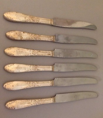 #ad Sterling Silver 6 Unmarked Knives SS6622 $199.99