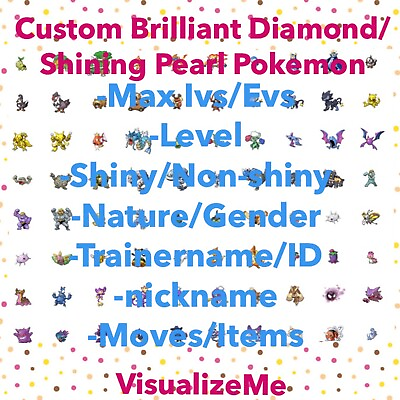 #ad Pokemon Brilliant Diamond Shining Pearl ANY 3 Shiny 6IV Custom Pokemon BDSP $3.30