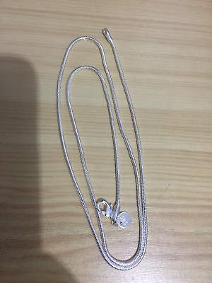#ad 925 Sterling Plated Silver Snake Chain Necklace 2mm 24quot; $4.00