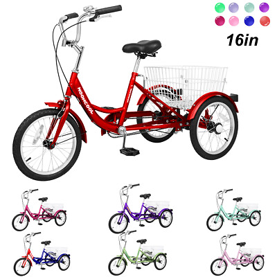 #ad 16inch Child Cruiser Tricycle 3 Wheel 1Speed Kid Trike Bicycles W Basket As Gift $259.99