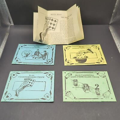 #ad A.C. Gilbert Mysto Magic Card Tricks Set 1922 Sealed In Envelopes Unused $83.00