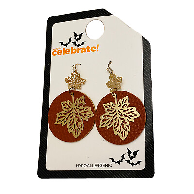 #ad Way To Celebrate Thanksgiving Leaf Earrings Ladies Womens Girls Fashion Jewelry $2.99