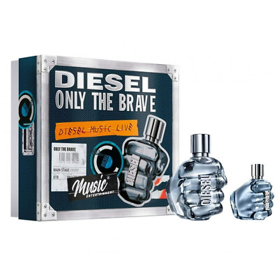#ad Diesel Only Brave Gift Set for Men 2 Piece Eau De Toilette 4.2oz and 1.1 oz $49.00