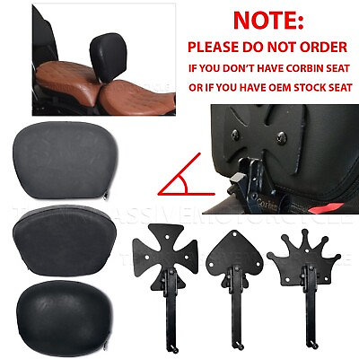 #ad Adjustable Removable Driver Backrest Back Rest Pad Set Kit for Corbin Seats $83.00