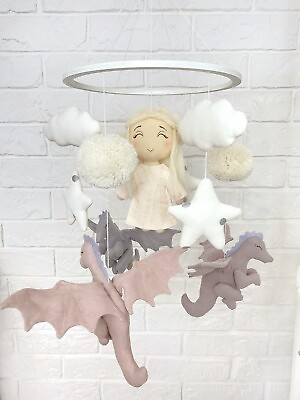 #ad Dragon Baby Mobile Mother of Dragons Game of Thrones Baby Shower Nursery Decor $165.00