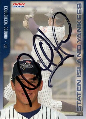#ad 2004 Staten Island Yankees MARCOS VECHIONACCI Signed Card autograph VENEZUELA $3.99