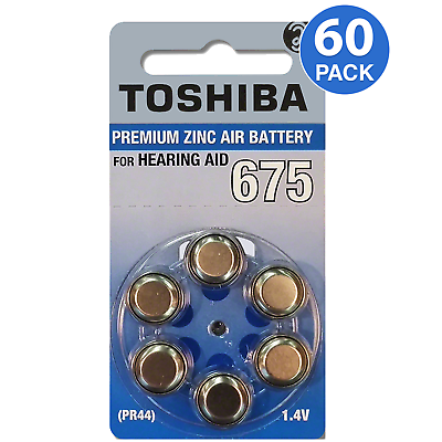 #ad Toshiba Hearing Aid Batteries Size 675 60 Batteries $14.95