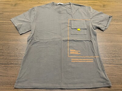 #ad BQODQO Men’s Gray Short Sleeve T Shirt Medium $14.99