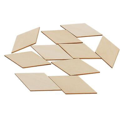 #ad Wooden Rhombus Shape Unfinished Pieces crafts $6.66