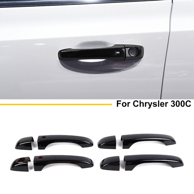 #ad Black Exterior Door Handles Guard Accessories Cover Trim For Chrysler 300 2011 $26.99