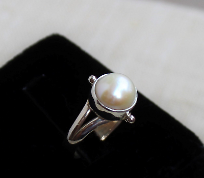 #ad Pearl Gemstone Handmade Solid 925 Sterling Silver Stylish Ring All Size SR1203 $12.77