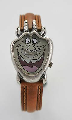#ad Disney Watch Youth HUGO Stainless Steel Silver Brown Leather Battery Quartz $29.94