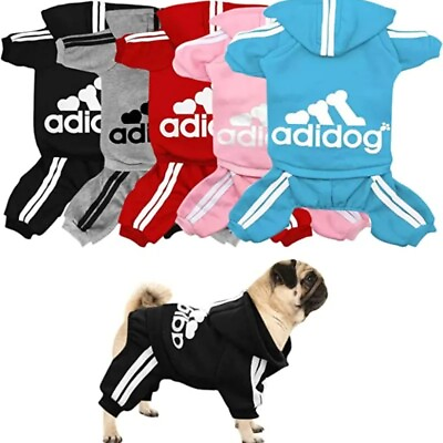 #ad 4 Leg Pet Dog Cat Puppy Coat Sports Hoodies Warm Sweater Jacket Clothing $8.99