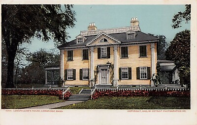 #ad Longfellow#x27;s House Cambridge MA 1900 Postcard Detroit Photographic Unused $15.00