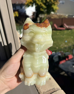 #ad Green Onyx Dog 6 inches 2.2 pounds $77.00