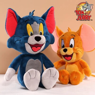 #ad Tom And Jerry Plush Cartoon Movie Cat Stuffed Mouse Figures Toys Set $23.99