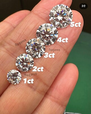 #ad Round Cut 5 MM To 14 MM Natural Diamond 0.5 To 10 Crt D Grade VVS1 1 Free Gift $499.99