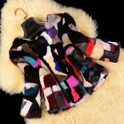 #ad 100% Real Genuine Mink Fur Coat women Outwear jacket Garment Warm Winter Casual $207.04