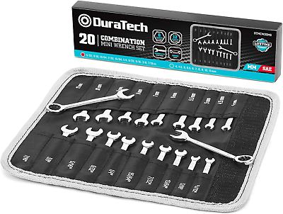 #ad DURATECH Mini Wrench Set Midget Combination Wrench Set 20 Piece Metric amp; SAE $27.79