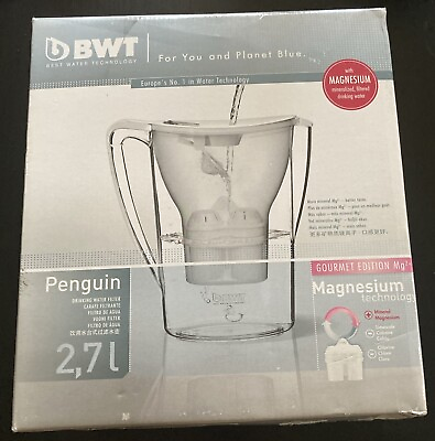 #ad BWT Magnesium Mineralizer Water Filter Pitcher 2.7 L Penguin Dishwasher Safe $49.99