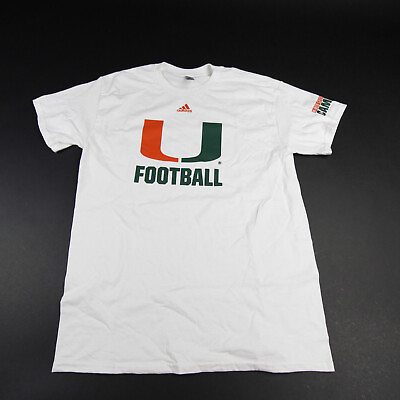 #ad Miami Hurricanes Gildan Ultra Cotton Short Sleeve Shirt Men#x27;s White New $10.24