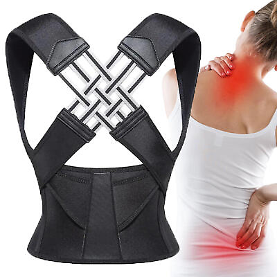 #ad Posture Corrector Support Back Shoulder Brace Belt Band For Men Women $13.93