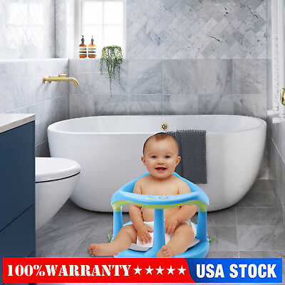 #ad Baby Bath Ring Seat Chair Tub Infant Toddler with 4 Anti Slip Suction Cups NEW $27.00