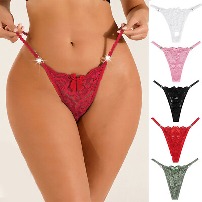#ad T back Thongs Panties G string Briefs Underwear Invisible Lace Sexy Lingerie * $2.98