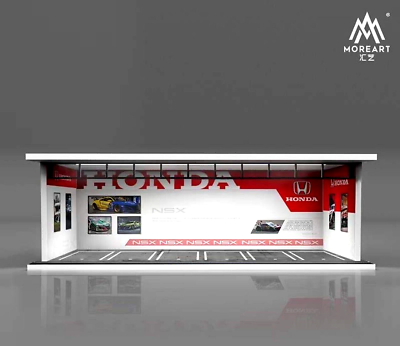 #ad MoreArt 1:64 Scale HONDA Parking Garage Light Edition Assembly Scene Diorama AU $40.00