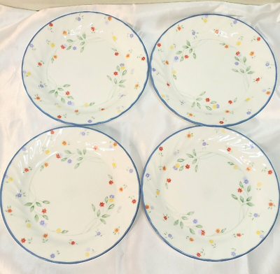 #ad Corelle Bread and Butter Dessert Plates English Meadow Set of 4 VERY GOOD $16.75