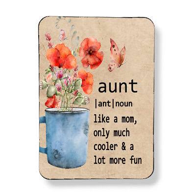 #ad Special Aunt Gift Magnet Aunts Are Cooler amp; More Fun Sublimated Vivid Colors 3x4 $9.86