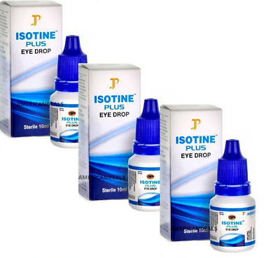 #ad #ad 3x Isotine Plus Eye Drops Pure H 10ml $13.49