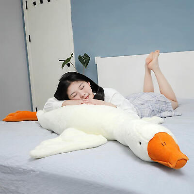 #ad 19.7 Inch White Duck Toy Huge Goose Plush Stuffed Animal Cute Large Swan Pillow $11.21