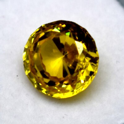 #ad Luxuries amp; Stunning New Sapphire in Round Cut 11.8 Ct with Awesome Yellow Tones $33.29