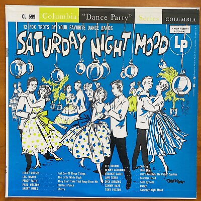 #ad Vintage Vinyl 33rpm LP Record Album: Columbia Dance Party Saturday Night Mood $9.00