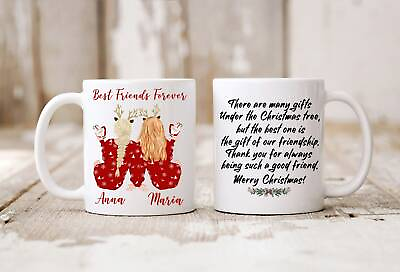 #ad Best Friend Christmas Mug Personalised Xmas Cup Any Name Mug High Quality Gift $16.99