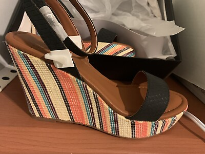 #ad Mojo Moxy By Dolce Women’s Sandal Multicolor Wedges 7.5 $19.99