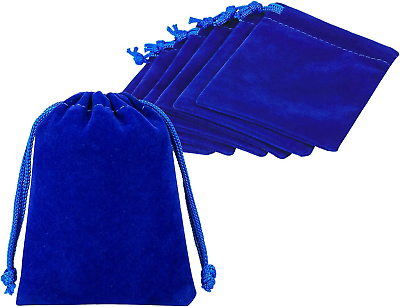 #ad 10Pcs Velvet Drawstring Bags Wedding Gift Bags Velvet Cloth Jewelry Pouches $10.72