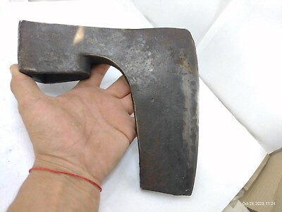 #ad ※4.14 lbs vintage bearded hand forged steel axe head old viking axe style $105.40