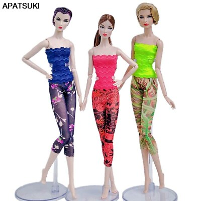 #ad 3sets lot Fashion Doll Clothes For 11.5quot; Doll Lace Top amp; Shorts Legging Outfits $4.66