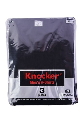 #ad Knocker Men#x27;s Black amp; Grey Tank Top A Shirt Cotton $12.75